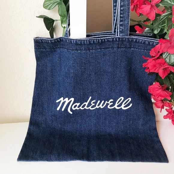 Madewell Handbags - 3/$20🌸 Madewell Denim Tote Bag “Hello There”
